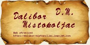 Dalibor Mistopoljac vizit kartica